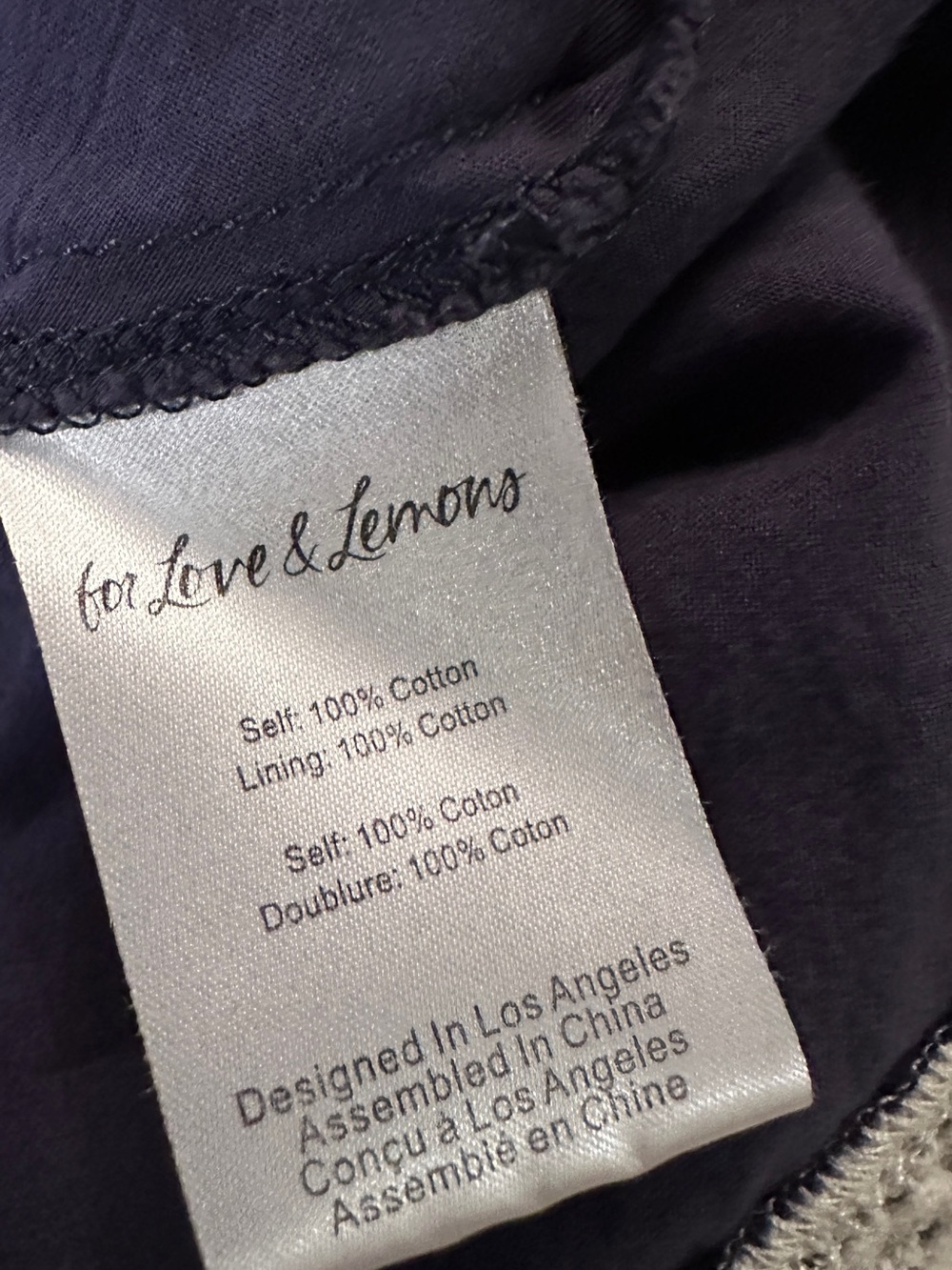 For Love & Lemons Dolly Denim Dot Mini Dres Size Large - Picture 13 of 16